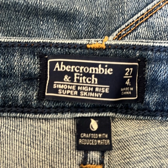 Abercrombie & Fitch Simone High Rise Super Skinny Blue Jeans 27/4 - Picture 8 of 8